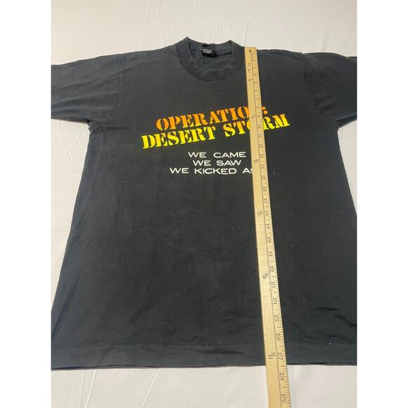 Men's Operation Desert Storm T-Shirt We Came We Saw Single Stitch 1990's Size L - Picture 7 of 10